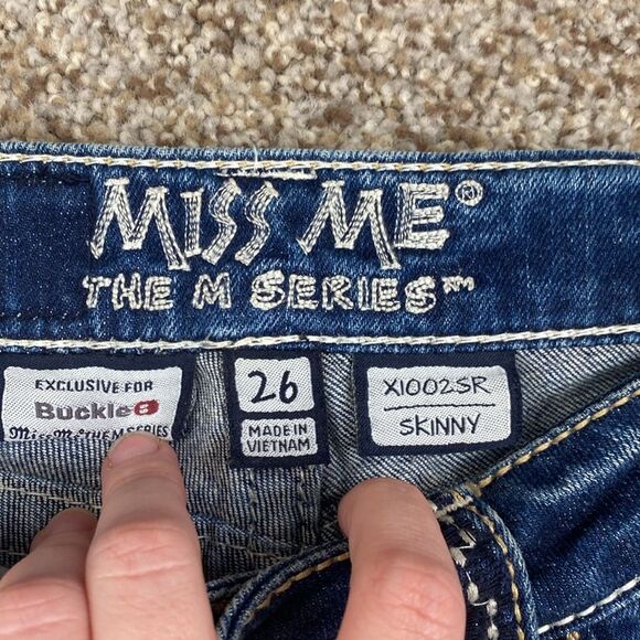 Miss Me The M Series Distressed Skinny Jeans Size 26 - Picture 4 of 12